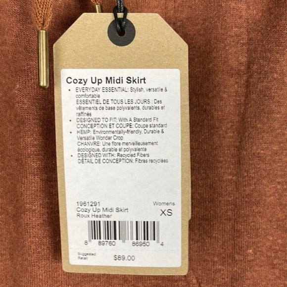 NWT Prana Cozy Up Midi Skirt - Picture 7 of 8
